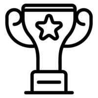 trophy line icon vector