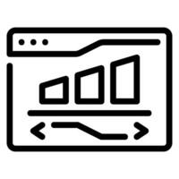 web analytics line icon vector