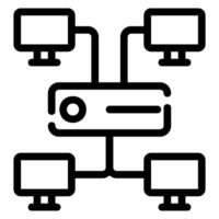 server line icon vector