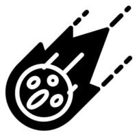 meteorite glyph icon vector