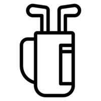 golf bag line icon vector