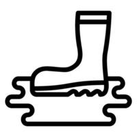 rain boots line icon vector
