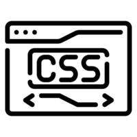 icono de línea css vector