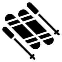 ski glyph icon vector