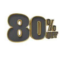 80 percent 3D render collection color and black png