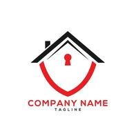 home security guard services logo design vector