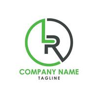 lr typography logo design vector
