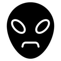 alien glyph icon vector