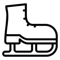 ice skate line icon vector