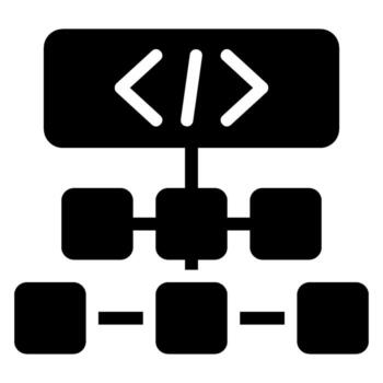 algorithm glyph icon vector