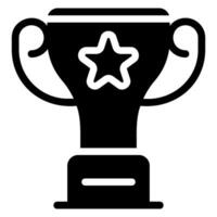 trophy glyph icon vector