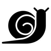 snail glyph icon vector