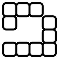 tetris line icon vector