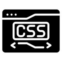 icono de glifo css vector