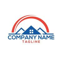 real estate home property logo design vector