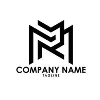 mr typography logo design vector