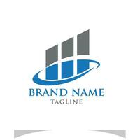 financial marketing investment logo design vector