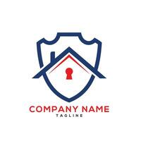 home security guard services logo design vector