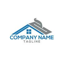 real estate home property repair logo design vector