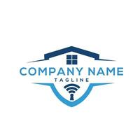 home security guard services logo design vector