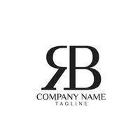 rb typography logo design vector