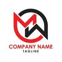 mw typography logo vector