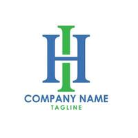 hh typography logo design vector