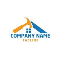 real estate home property repair logo design vector