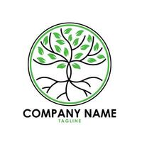 tree wellness spa logo vector