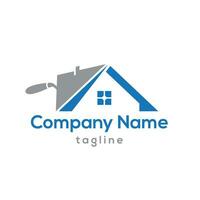 real estate home property repair logo design vector