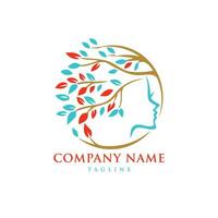 wellness spa therapy logo design vector