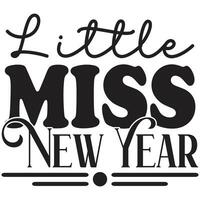 little miss new year vector