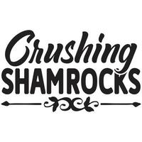 crushing shamrocks design vector