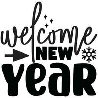 welcome new year vector