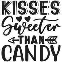 kisses sweeter than candy vector