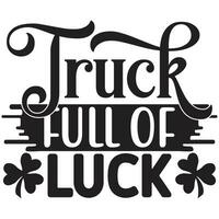 truck full of luck vector