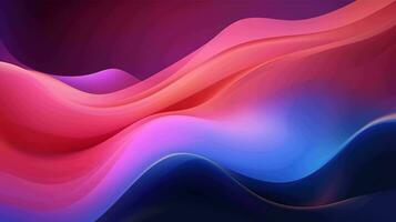 Vibrant liquid waves in retro style banner. Glowing vector background with abstract gradient shapes photo