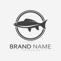 Fish abstract icon design logo template,Creative vector symbol of fishing club or online shop.