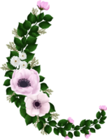 mooi wit roze bloemen arrangement png