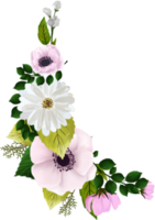 mooi wit roze bloemen arrangement png