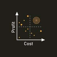 quadrant concept  diagram  logo illustration vector