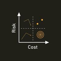 quadrant concept  diagram  logo illustration vector