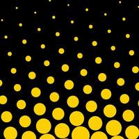 Halftone Black Background With Yellow Dots vector