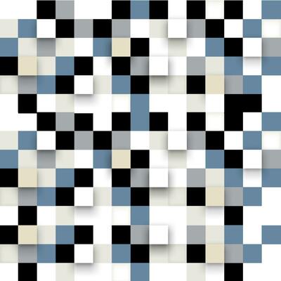 3d Mosaic Squares Checkered Pattern Background