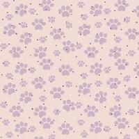 Paw Pattern With Polka Dots vector