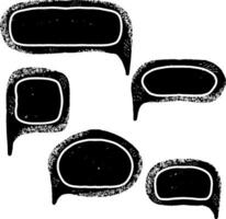 a set of four speech bubbles with different shapes vector