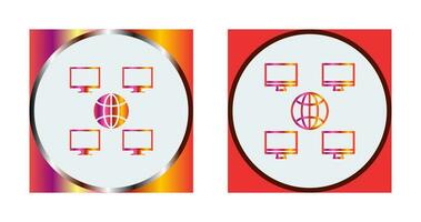 Unique Company Network Vector Icon