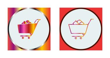 Unique Shopping Cart II Vector Icon