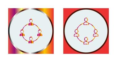 Unique Network Group Vector Icon