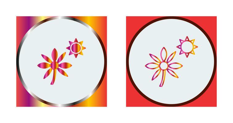 Flower in sunlight Vector Icon